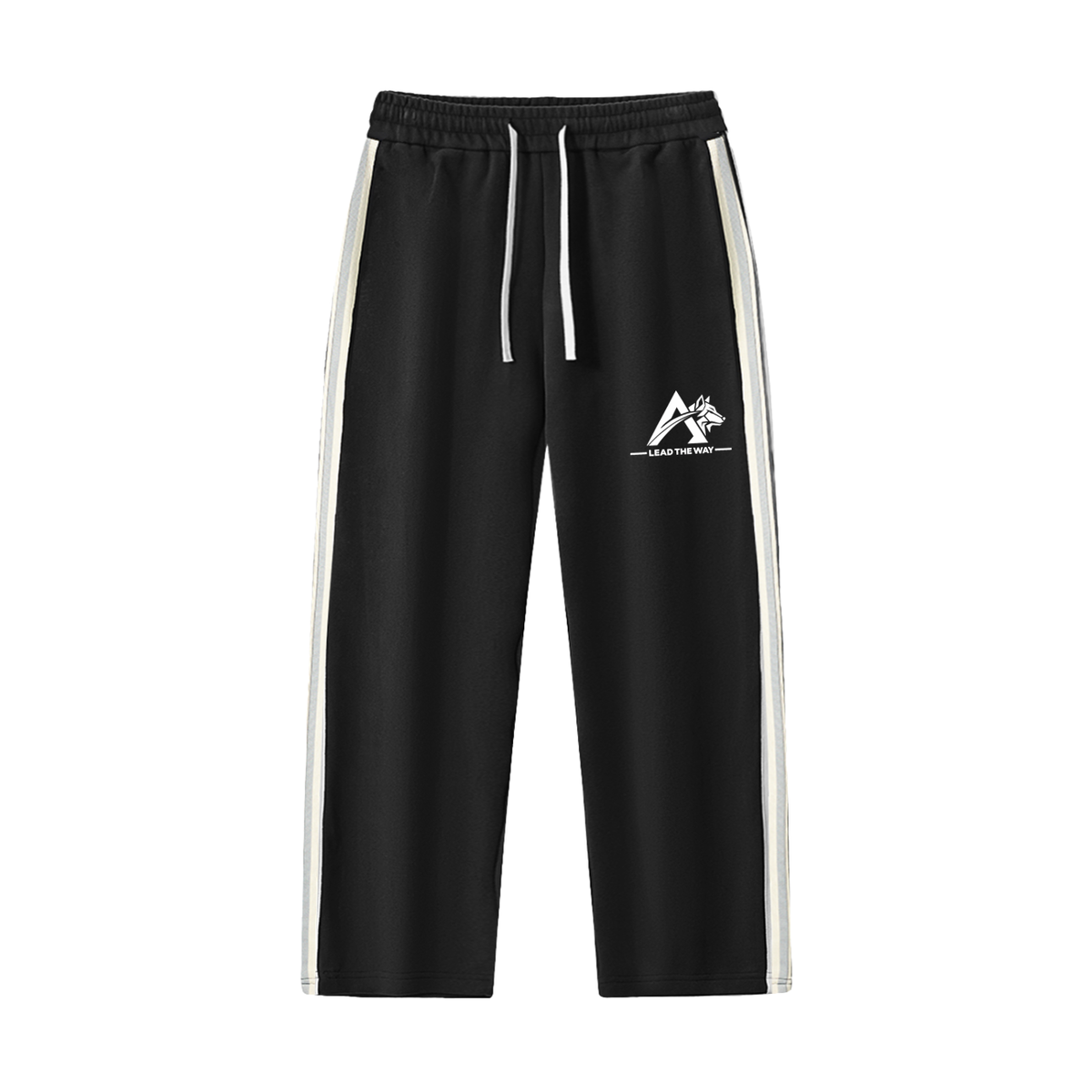 Contrast Side-Stripe Straight-Leg  Pants