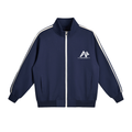 Contrast Side-Stripe Stand Collar  Jacket