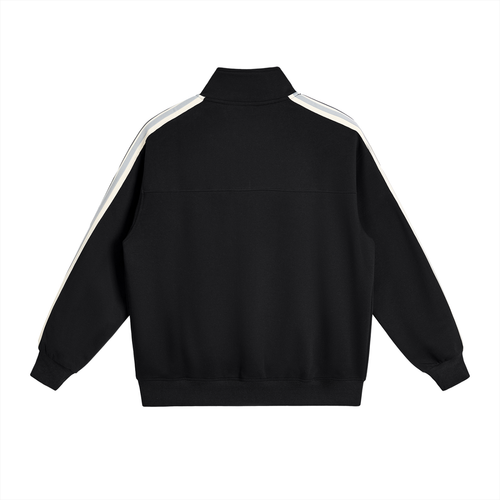 Contrast Side-Stripe Stand Collar  Jacket